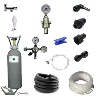 bietal® Anschlußpaket für Untertisch Anlage Sprudel Tafelwassergerät 2Kg CO2 OHNE Filter