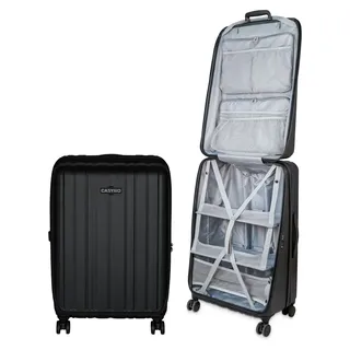 casyro Stand-UP Koffer-Set 4-tlg. schwarz/grau