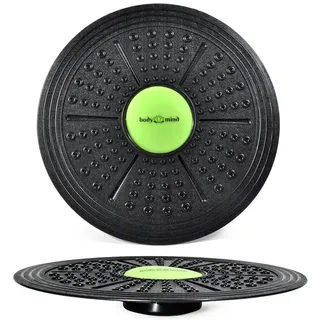 Body & Mind Balanceboard Balance Board Deluxe–Kunststoff Wobble Board& Core & Stability Trainer, Gleichgewichts-Trainer schwarz