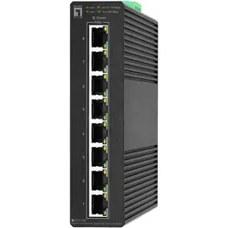 LevelOne Switch 8x GE IGS-2108P 8xPoE Outputs schwarz (8 Ports), Netzwerk Switch, Schwarz
