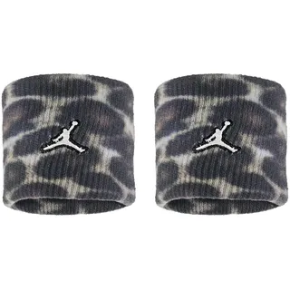 Nike Jordan Dri‐FIT Terry Wristbands 2er Pack Printed – Basketball Schweißbänder – Sport Wristbands für Training & Fitness, Black/Black/White,