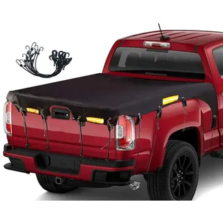 LUYSNDFG Pickup-Truck-Ladeflächenabdeckung für Dodge Ram 1500 2002-2010, LKW-Bettabdeckung mit Bungee-Gurt, Oxford Pickup-LKW-Ladeflächenabdeckung, LKW-Regenschutz,B L199*w185