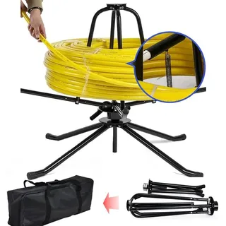 XIIW Max.300KG 600 Meter Rohrhaspel Abroller Fußbodenheizungsrohr Aufwickler für Rohr 16-32 mm PEX PERT AL/PEX Verbundrohr Fußbodenheizung Kabelabroller Abrollgerät Abrollhaspel
