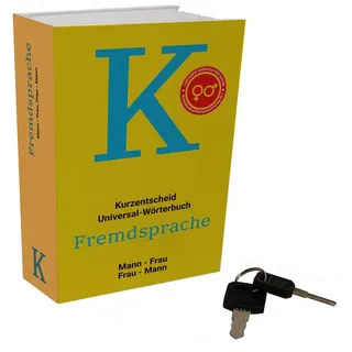 speecheese Kurzentscheid Booksafe - Geheimversteck für Wertsachen Perfektes Buchversteck Wörterbuch Übersetzung Mann Frau