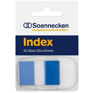SOENNECKEN Haftstreifen Index 25 x 43 mm Blau 50 St.