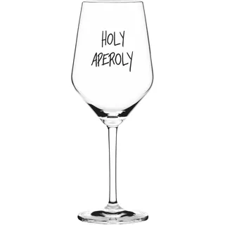 Ritzenhoff & Breker Sand & Soda 9500016 Modernes Weinglas mit trendigem Spruch Holy Aperoly, in Geschenkbox – Made in Germany