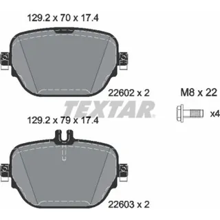 Textar Bremsbelagsatz, Scheibenbremse