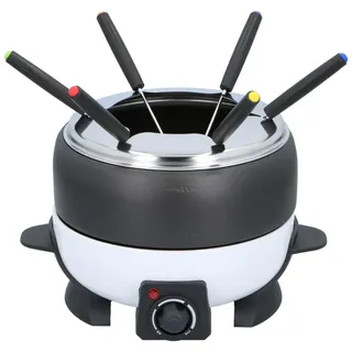 Cuisinier Deluxe Fondue-Set weiß Alu Edelstahl