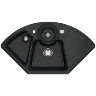 Keramikspüle Einbau Unterschrankbreite ab 90 cm Pure Black