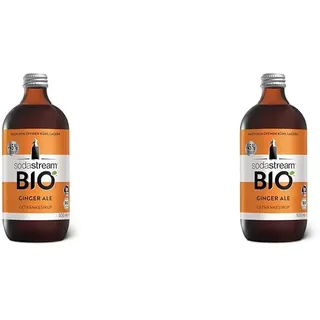 SodaStream BIO-Sirup Ginger Ale, 1x Flasche ergibt 3,5 Liter Fertiggetränk, Sekundenschnell zubereitet und immer frisch, 500 ml (Packung mit 2)