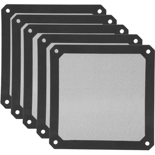 5 Pcs Cooler Fan Filter,120 x 120 x 1.7mm PVC Magnetic Computer Fan Mesh Frame Dust Filter,Dustproof PC Cooler Fan Cover Grills,Black