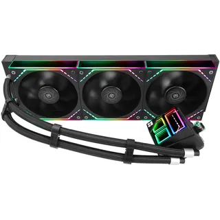 TR Thermalright Frozen Infinity 360 Schwarz Flüssigkeit CPU Kühler, 360mm Aio Kühler-Infinity Spiegel Lichteffekt, 2000U/min, für AM4/AM5, Intel LGA1851/1700/1150/1151/2011