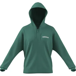 Adidas Essentials Linear French Terry Hoodie, Powder Teal/White, XL