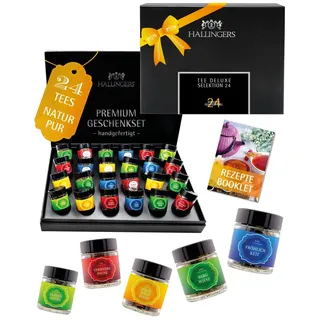Tee Geschenkset 24 Stk im Glas - Premium Auswahl Geschenkidee - Hallingers DE