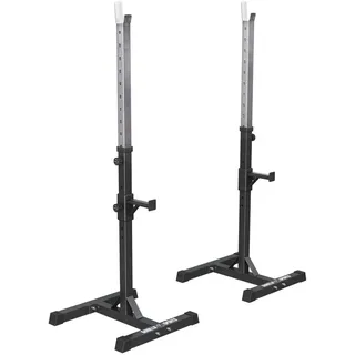 Gorilla Sports Squat Rack Hantelständer Schwarz 105–172 cm
