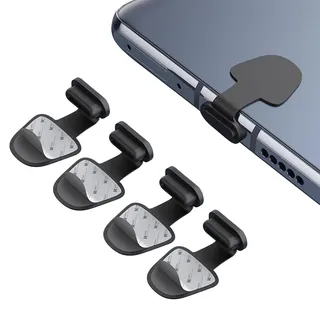 IOSPKKIO® Pack of 4 Type C Port Dust Caps, Dust Caps Phone Type C Anti Dust Charging Port Plug, Schützen Sie Ihre Geräte mit USB-C Anti-Staub-Stecker, Anti-Verlust-Schutzhülle