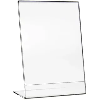HMF 46932 Acryl Tischaufsteller schräg, DIN A5 Hochformat, Glasklar
