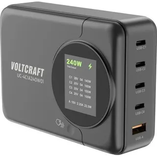 VOLTCRAFT UC-4C1A240W01 USB Ladestation USB-C®, USB-A PD 3.0 Schwarz Innenbereich (VC-16871780)