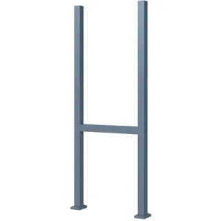 toboli Wiltec, Briefkasten Zubehör, Toboli Paketbox Ständer Anthrazit 610 x 115 x 1500 mm, Standfuß mit 2 Pfosten für Paketkasten Mailbox, Briefkastenständer aus Stahl für Standbriefkasten