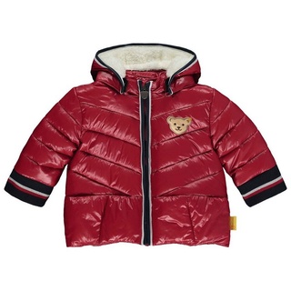 Steiff Collection Winterjacke Steiff Baby Jacke Winterjacke rot mit Teddyapplikation 62