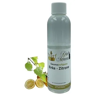 Dufte Momente | Saunaduft Konzentrat Birke-Zitrone 250ml | naturreine und natürliche ätherische Öle | für Finnische Sauna, Banja, Biosauna, Sanarium, ... | vegan und ohne Tierversuche