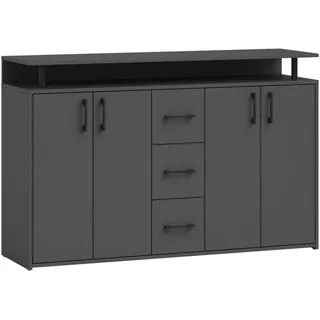 Die Möbelfundgrube Highboard 139 x 90 x 34 cm Anthrazit