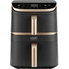 COSORI CAF-DC123S-DDER Turbo Tower Pro Smart Heißluftfritteuse 2630 Watt Dunkelgrau/Gold