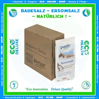 purux Epsom Salz Badesalz, Bittersalz, Magnesiumsulfat, 850g nachhaltig verpackt