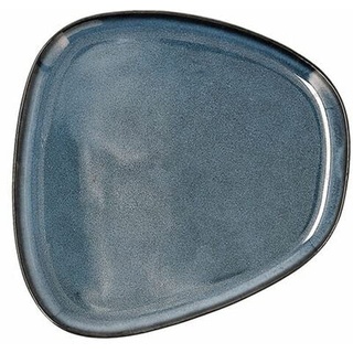 Flad plade Bidasoa Ikonic aus Keramik Blau (14 x 13,6 x 0,8 cm) (Pack 12x)