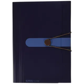 Herlitz easy orga to go Fächermappe mit 12 dehnbaren Fächern, dunkelblau