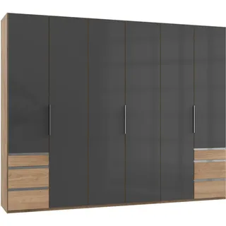 Level 300 x 236 x 58 cm Plankeneiche Nachbildung/Grauglas