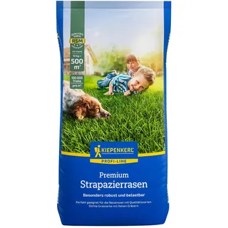 Kiepenkerl Profi-Line Rasensamen Active 1089008 - Spiel- & Sportrasen - schnellkeimend - robust - feine Gräser - 10kg für 500m2 - Rasensamen, Saatgut
