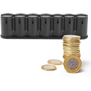 Miawtro 7 Löcher Münzspender, Münzbox Zum Ordnen Von Euro Coin, Kleingeld Aufbewahrung, Münzsortierer Fürtaxis, Busse, Restaurant, Freizeitpark