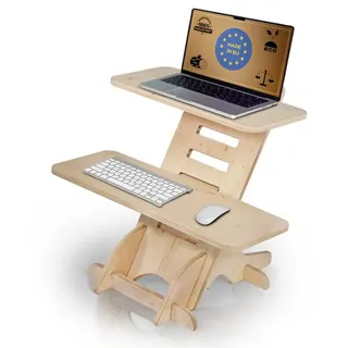 CAWI Stehschreibtisch Aufsatz | Stehpult Holz| Standing Desk | Ständer | Schreibtischaufsatz Holz | Stehpulte | Standsome Stehschreibtisch | Steh Schreibtisch | Made in EU