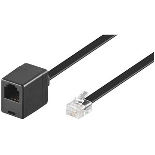 goobay Modularverlängerungskabel RJ12 Stecker RJ12 Kupplung 6-polig 1:1 6m schwarz