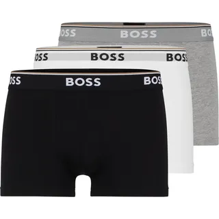 Boss Herren 50475274 3er-Pack Boxershorts schwarz, grau, weiß S