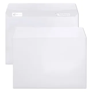 Clairefontaine Briefumschläge 2542C, weiß, C5, ohne Fenster, haftklebend, 90g/m2, 50 Stück