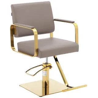 Physa Friseurstuhl mit Fußstütze - 490 - 650 mm - 200 kg - Beige / Goldfarben PHYSA OTLEY BEIGE & GOLD