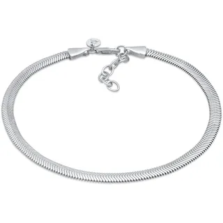 Elli PREMIUM - Schlangenkette Flach Elegant 925 Silber rhodiniert Fußketten Damen (109.99 € / )