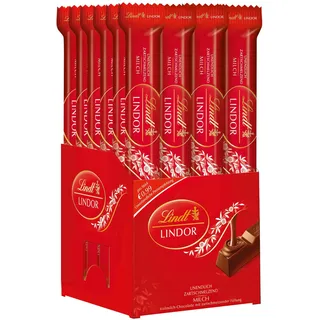 Lindt Lindor Vollmilch Sticks, Vollmilch-Schokolade, 24 Schokoladenriegel à 38 g, 24er Pack (24 x 38 g)