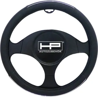 HP Autozubehör Lenkradbezug (Ø x H) 39 cm x 4 cm Polyurethan (PU) Schwarz, Carbon 37 - 39 cm