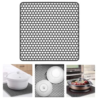 VIDSTW Spülbeckeneinlage 26,5 cm x 26,5 cm Spülbeckenmatte Silikon Sink Mat Einlagen für Spülbecken Spülbecken Matte für Platzieren Sie Utensilien, Filtern Sie Obst und Gemüse