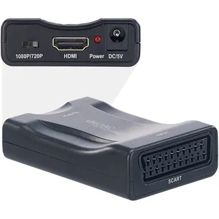 SCART-auf-HDMI-Adapter / Konverter mit USB-Ladekabel, 720p/1080p