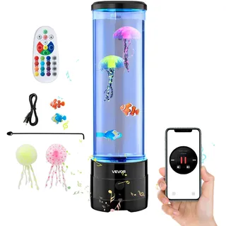 Vevor 382mm Lavalampe schwimmende Quallen Blasenlichtlampe 16 Farbeffekte