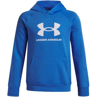 Under Armour Rival Fleece Big Logo Kapuzenpullover - Blue atlantis/white / White - 18-20 Jahre