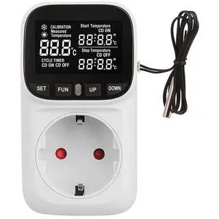 Offgridtec Temperaturregler Steckdose mit Digitalanzeige und externem Sensor 50cm