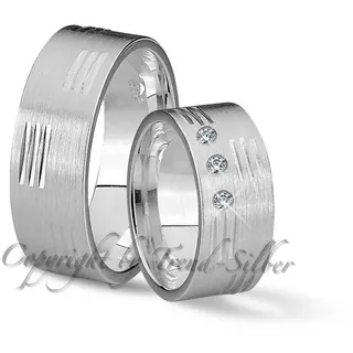 Trauringe123 Trauring Hochzeitsringe Trauringe Partnerringe 925er Silber mit Stein, J49 67