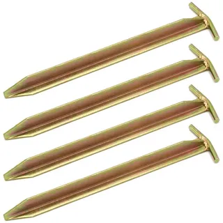 AMANKA Extra Stabil 4 Stahl Erdnägel T-Profil 300x25mm Heringe Harte Böden Zeltnägel
