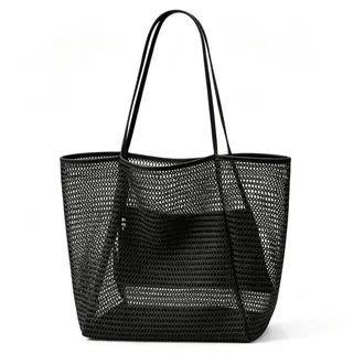 Jumpeak Strandtasche strandtasche damen,strandtasche xxl,tragetasche damen,tasche damen, handtasche damen,boho style,boho tasche,strand zubehör,4 Farbe schwarz