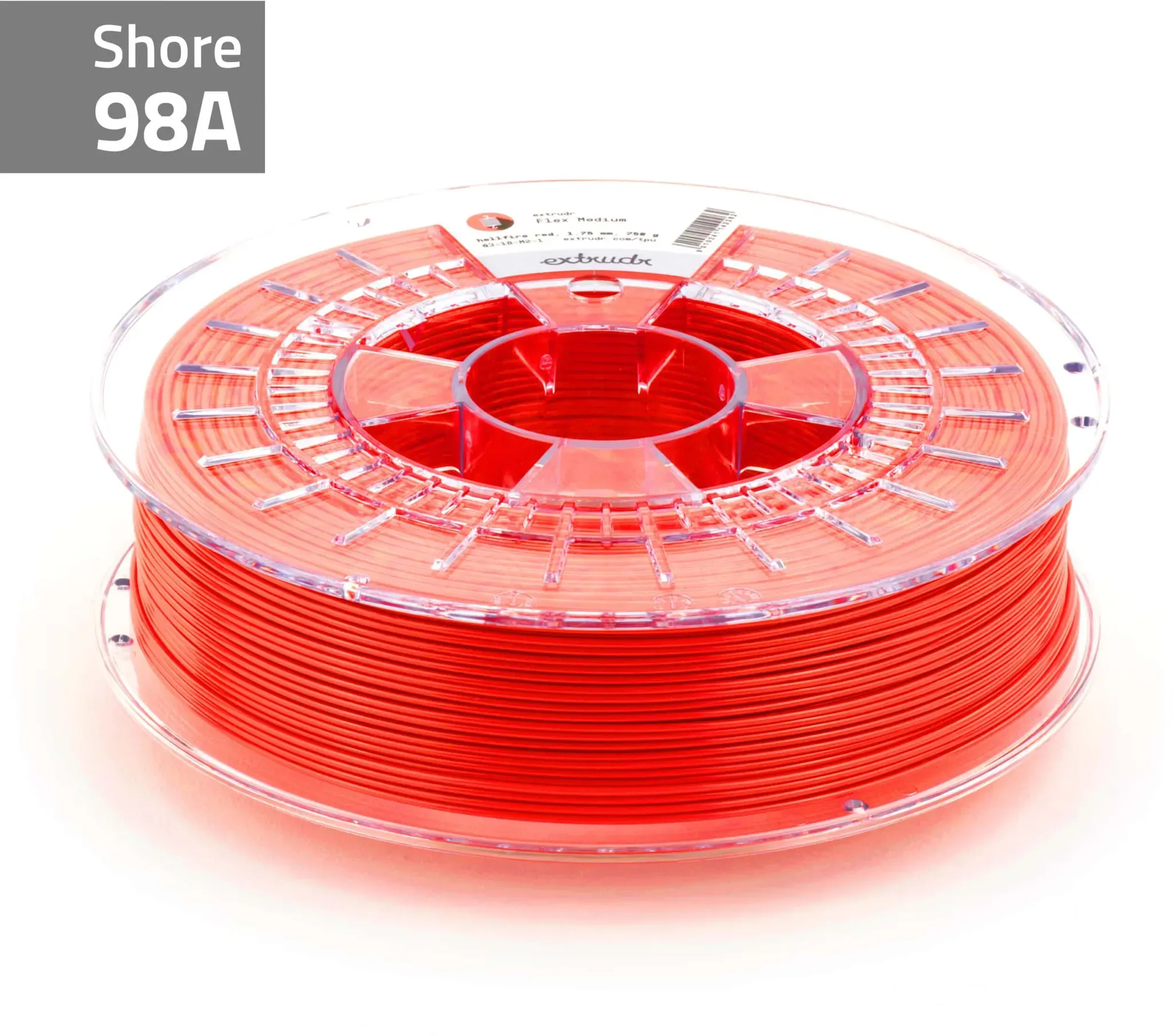 Extrudr Flex Medium - neonrot, 750g, 1,75mm